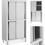 Royal Royal Catering Stainless steel catering cabinet with sliding doors 120 kg 100 x 50 x 180 cm