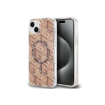 Case Case Original faceplate case GUESS GUHMP15SHGCUSTGW for iPhone 15 (Compatible with Magsafe / IML GCUBE / brown)