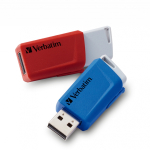 Verbatim Store 'n' Click USB-v&auml;lkm&auml;lu 32 GB USB t&uuml;&uuml;p A 3.2 Gen 1 (3.1 Gen 1) Sinine, Hall, Punane