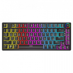 Savio SAVGK-PHENIX RED PUDDING klaviatuur M&auml;ngimine USB + RF Wireless + Bluetooth QWERTY Ameerika inglise keel Must