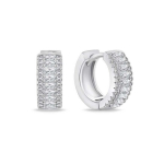 Brilio Brilio Silver Non-slip silver earrings with zircons EA774W