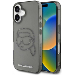 Karl Karl Lagerfeld IML Rhinestones Karl Head Apple iPhone 16 case black