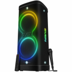 K&otilde;lar K&otilde;lar Party Box SVEN PS-1250, must (300W, TWS, IPx4, Bluetooth, FM, USB, microSD, LED-ekraan, 13500mAh)