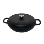 Zyle Round enameled cast iron pot ZY030CBKI