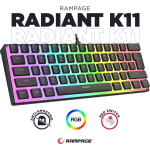 RAMPAGE GAMING KLAVIATOR RGB PUDDING KLAHVID USB-C
