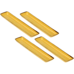 Rose&Tulipani Set of 4 rectangular Concerto Ocra - Yellow, 32 x 8 cm