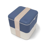 Monbento Bento Square Natural Blue niebieski