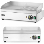Hendi Electric grill with smooth and ribbed plate, 2400 W