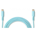 Fuj:tech USB-C silikonikaapeli, turkoosi, 1,5 m
