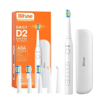 Bitvae Sonic Toothbrush with Tip Set and Travel Case D2 (White)