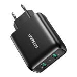 Fast Fast Charger UGREEN, 2xUSB-A, 18W, PD 3.0 EU(black)