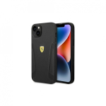 Case Case Ferrari FEHCP14MRBUK iPhone 14 Plus 6.7 inch Black/Black Hard Case Leather Stamp Side