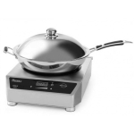 Hob Hob 3100 W induction wok with Profi Line induction pan - Hendi 239681