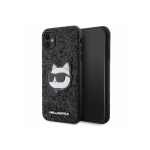 Karl Karl Lagerfeld KLHCN61G2CPK iPhone 11 / Xr 6.1" Black/Black Hard Case "Glitter Choupette Patch"