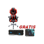 E-Blue E-Blue For games, E-blue AUROZA armchair, red, luminous, + Polygon game set