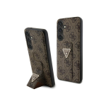 Guess GUHCS24SPGS4TDW S24 S921 Brown/Brown Hard Case Grip Stand 4G Triangle Strass