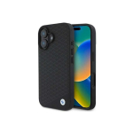 Case Case BMW BMHMP16S23RDDK iPhone 16 6.1" black/black hardcase Sign Leather Diamond Metal Logo MagSafe