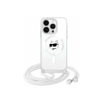 Case Case Karl Lagerfeld KLHMP16SHCCHNT iPhone 16 6.1" hardcase transparent IML Choupette Head & Cord Magsafe