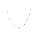 Agate Agate Charming silver necklace with zircons AGS1544/47
