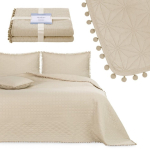 AmeliaHome Bedspread beige textile microfiber 220x240 cm