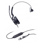 Yealink UH46 Mono Teams USB-C/A K&otilde;rvaklapp Juhtmega &uuml;hendatud Peav&otilde;ru Kontor/k&otilde;nekeskus USB Type-C / USB Type-A Must