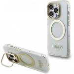 Arva Arva IML Gold Outline Stand Kaamera Raam MagSafe kate Apple iPhone 15 Pro Max l&auml;bipaistev