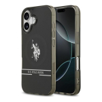 Us Us Polo Assn Dėklas US Polo DH ja alumine triibu logo MagSafe iPhone 17 jaoks must