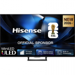 Hisense 100U7SE teler 2,54 m (100") 4K Ultra HD Nutiteleri funktsioon WiFi Must, Hall 1000 cd/m&sup2;