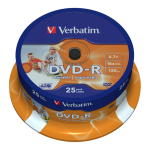 Verbatim 43538 t&uuml;hi DVD 4,7 GB DVD-R 25 tk