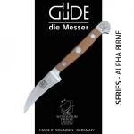 G&uuml;de Alpha peeling knife 6 cm Pear Wood