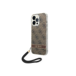 Case Case Guess GUOHCP14LH4STW iPhone 14 Pro 6.1 inch Brown / Brown Hard Case 4G Printing Strap