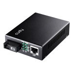 Cudy MC100GSB-40B meediakonverter 1000 Mbit/s Multirežiim, &Uuml;ksikrežiim Must