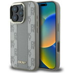 DKNY Checkered Pattern Magsafe iPhone 16 Pro Case - beige