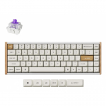 Keychron K6 HE klaviatuur Universaalne USB + Bluetooth Valge, Beež