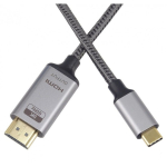 &bdquo;PremiumCord&ldquo; &bdquo;PremiumCord&ldquo; kaabel USB-C kuni HDMI 2 m, video eraldusv&otilde;ime 8K@60Hz, 4K@144Hz, alumiinium