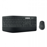 Logitech 920-008219 klaviatuur Hiir kaasa arvatud Kodu RF juhtmeta &uuml;hendus + Bluetooth QWERTY US rahvusvaheline Must