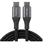 Kita USB-C&ndash;USB-C kaabel Wirellee (2 m, 100 W, PD 3.0, must)
