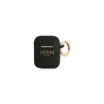 Guess - AirPods 1/2 cover Silicone Glitter Black