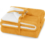 AmeliaHome Plaid SHLEEPY, 220x240 cm, color: orange/white