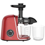 Slow Slow Juicer, horizontal juicer for fruits and vegetables, cherry red color, 150 W, Klausberg KB-7870