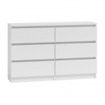 Topeshop M6 120 BIEL 2X3 riidekapp ja sahtlitega kummut
