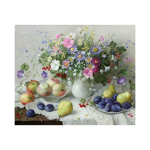 Beldizart Diamond painting set Flower and fruit still life 60х50 cm AZ-1196
