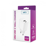 SETTY GSM106083 mobiilseadme laadija Universaalne Valge Vahelduvvool Kiirlaadimine Hoonesisene