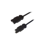DELTACO GST18 male - GST18 female, grounded, 0.3m, black