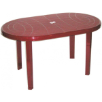 Garden Garden table plastic Jantar burgundy 135 x 80 cm OŁER
