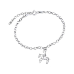 Silvego Silver bracelet with Horse pendant Origami ZTJL73512VSW