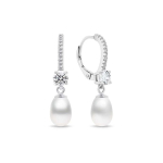 Brilio Brilio Silver Elegant silver earrings with pearls EA634W