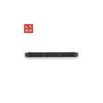 LYNX 19" patch paneel 48-port, UTP Cat6, 50&micro;, varjestatud, must