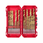 Puurija Puurija Puuri komplekt Milwaukee SHOCKWAVE Punane HEX HSS-G Ti 2-13 mm 1/4'' 25 tk.