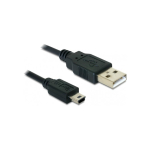 DeLOCK 82273 USB-kaabel USB 2.0 1 m USB A Mini-USB B Must